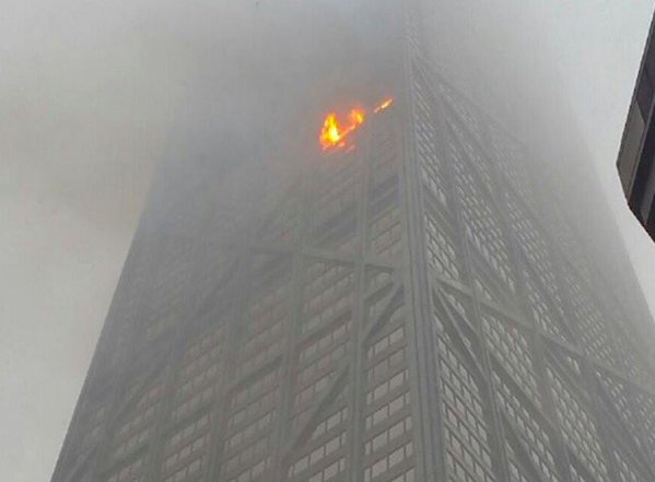 Fire Breaks Out On 50th Floor